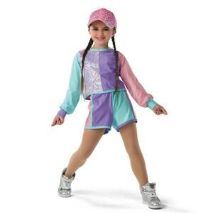 Dance Costume Large Child Pastel A Wish Come True 24144 Jazz Hip Hop Tap Sequin
